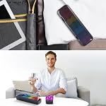 Fullicon Moisture-Proof Organisateur de pilules 2 fois par jour, Pilulier 2 Fois par Jour avec Silicone Lids, Grande Capacité Am Pm Pill Organisateur, Pill Box 7 Journée pour les vitamines (Black Rainbow)