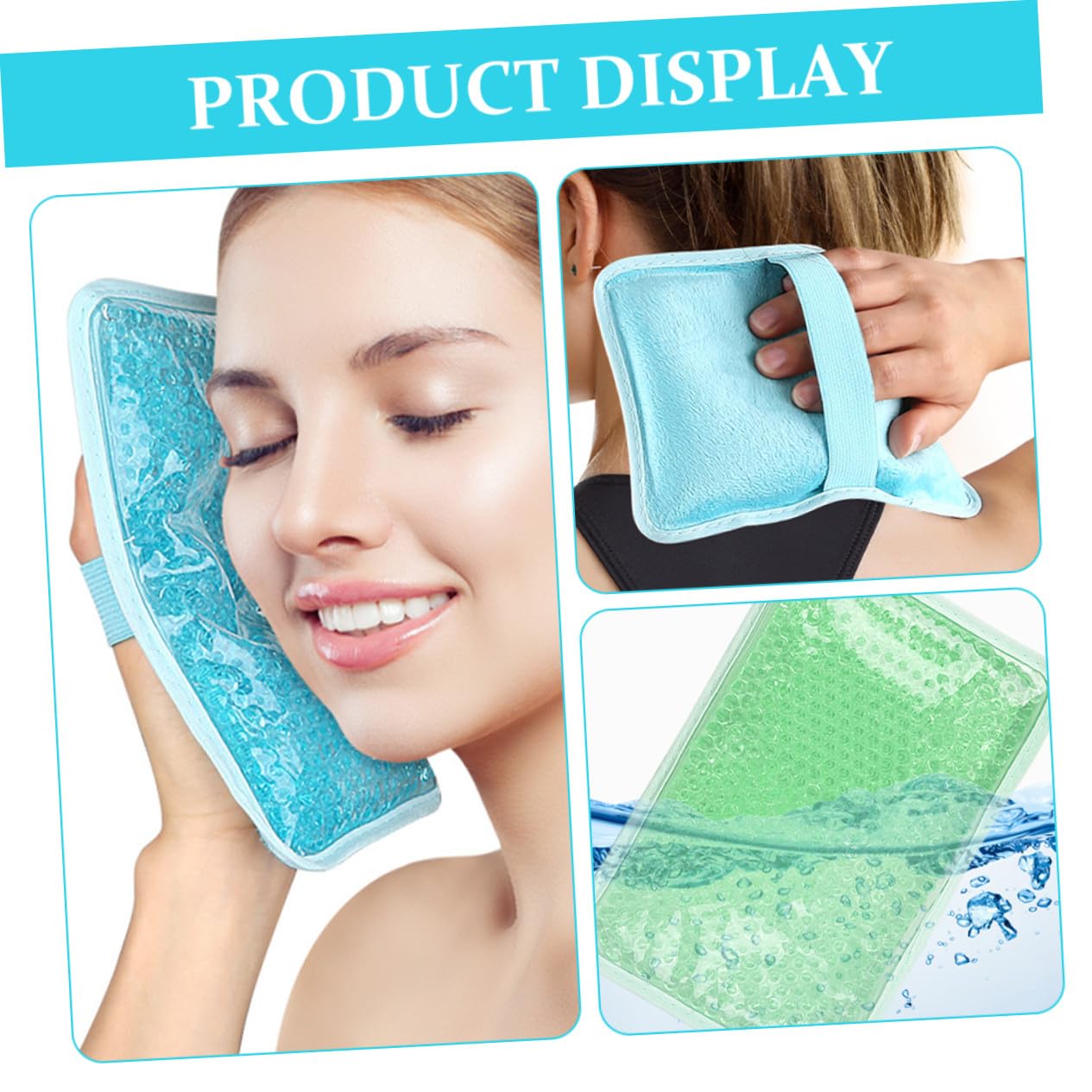 Veemoon Impacchi di Ghiaccio Gel Riutilizzabili Buste in Gel Pvc 3 Pezzi per Terapia Caldo e Freddo per Schiena e Spalle