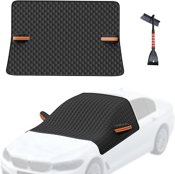 All-Season Magnetic Windshield Cover for Ice and Snow,Foldable Winter Snow Cover for Side Mirror Protection,Waterproof Frost Guard for Car, SUV & Truck,Easy Install & Storage Bag