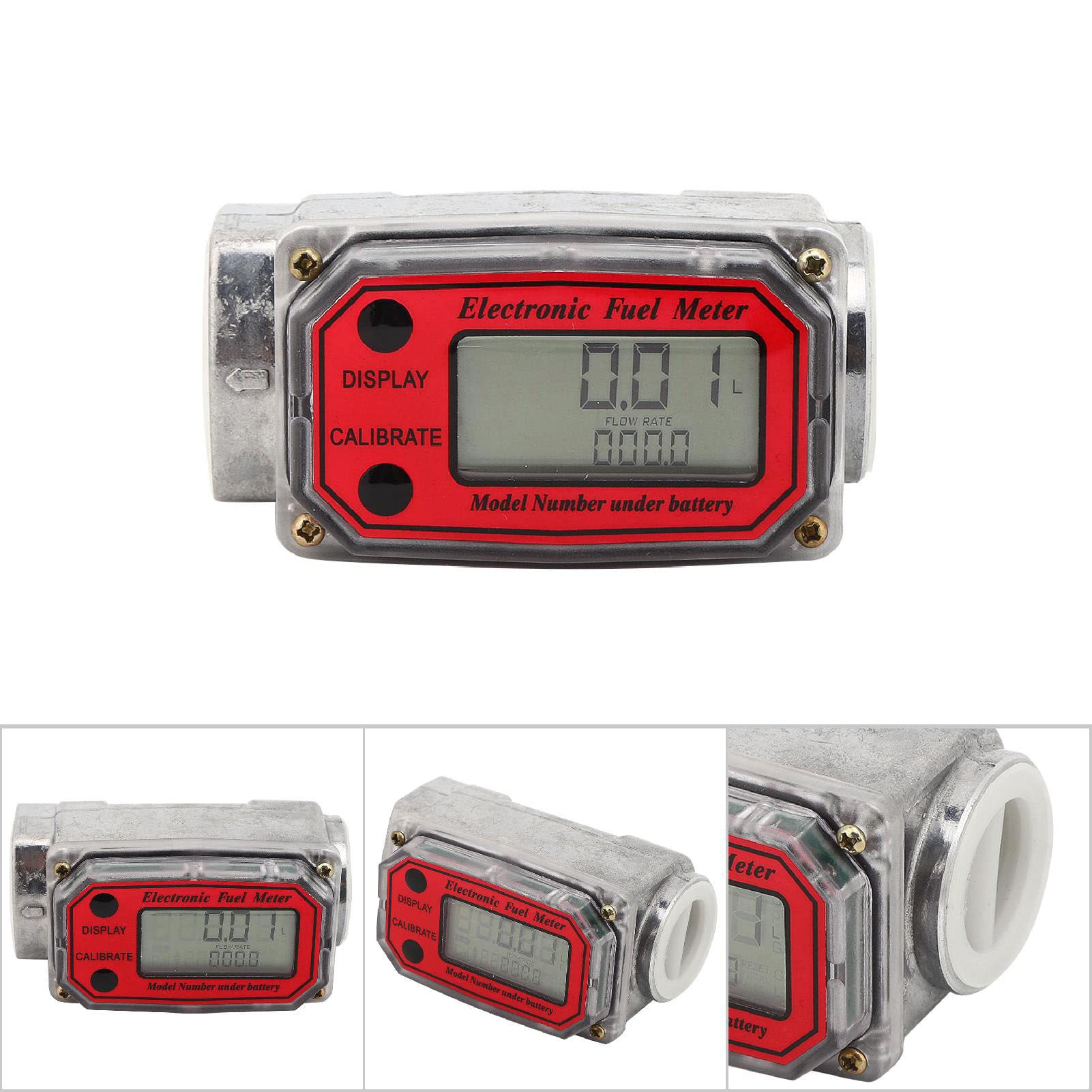 15-120L 1 "NPT Misuratore di Portata a Turbina Digitale Misuratore di Portata Carburante Misuratore di Portata Carburante Gasolio Misuratore di Benzina(rosso)