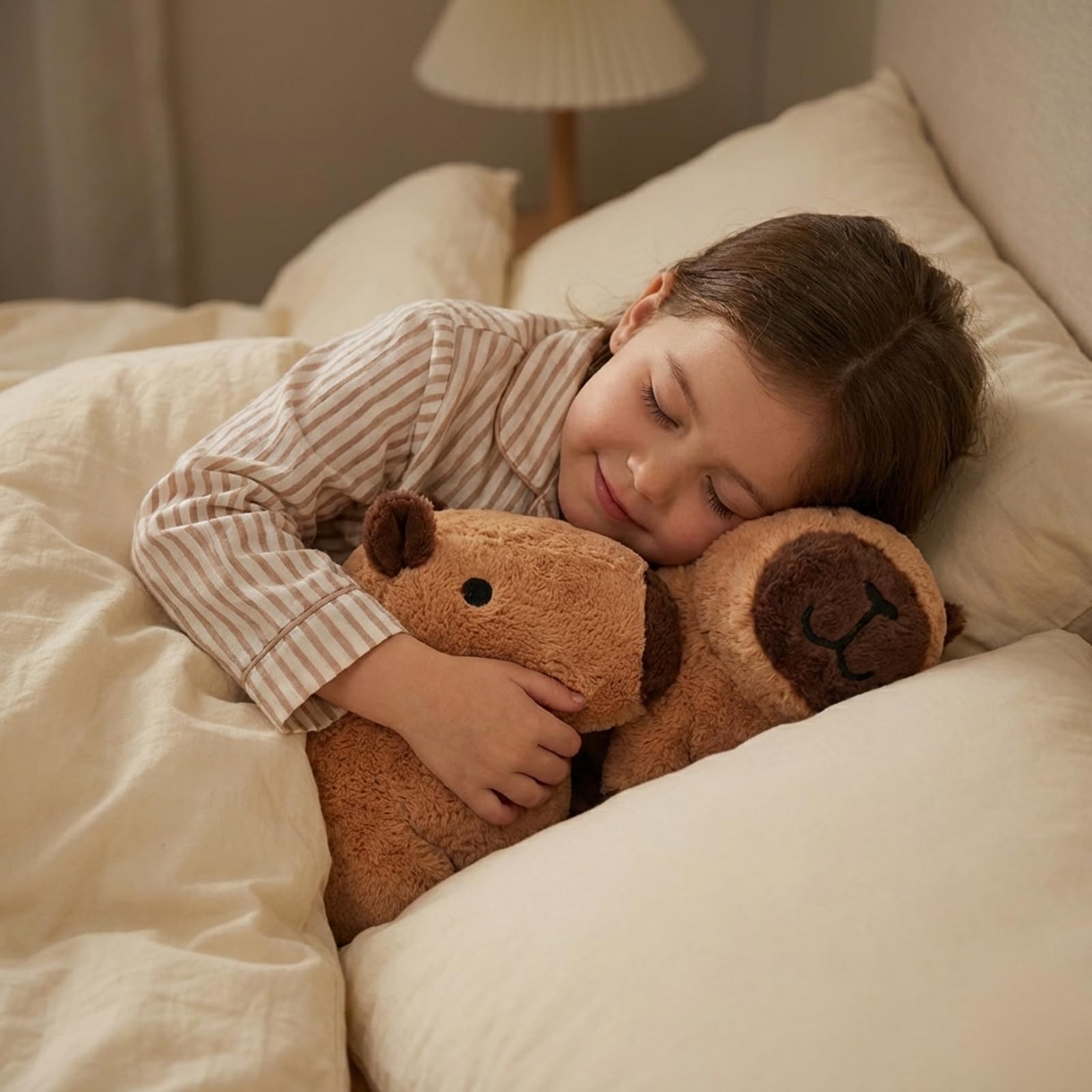 WEIGEDU Plüsch Capybara Stofftier - 31 cm weiches Kawaii-Spielzeug für Kinder & Erwachsene, braunes süßes Tier-Plüschkissen, kuscheliger Schlafenszeit-Buddy für Mädchen, Jungen und Capybara-Liebhaber