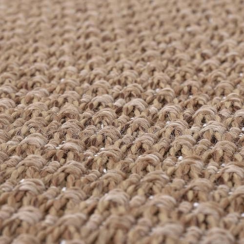 Miniatura 7 de Lena Rug Alfombra de yute fácil de 8 x 10 pies, para interiores y exteriores, color natural, para sala de estar, cocina, área de mucho tráfico,