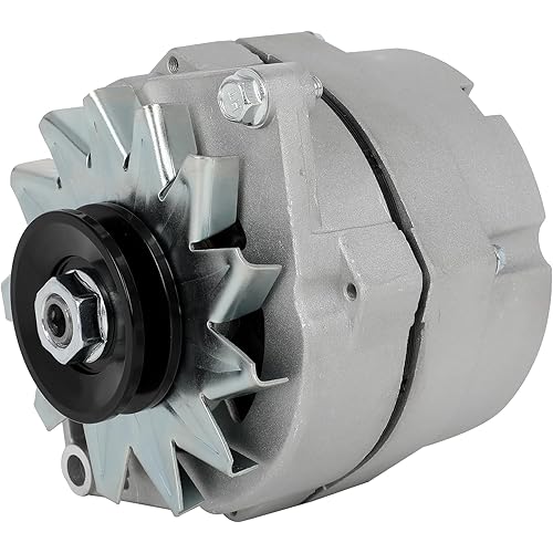 New Alternator Fits for High Output 105Amp 3-Wire 10SI Self-exciting SBC BBC GM ADR0151 ADR0335 7127-SE105 Self-exciting Alternator 400-12340 20-102-7