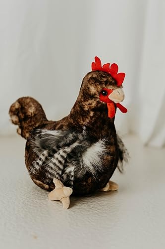 Miniatura 4 de The Petting Zoo Peluche de pollo, regalos para niños, animales de granja Wild Onez, juguete de peluche de pollo de 12 pulgadas
