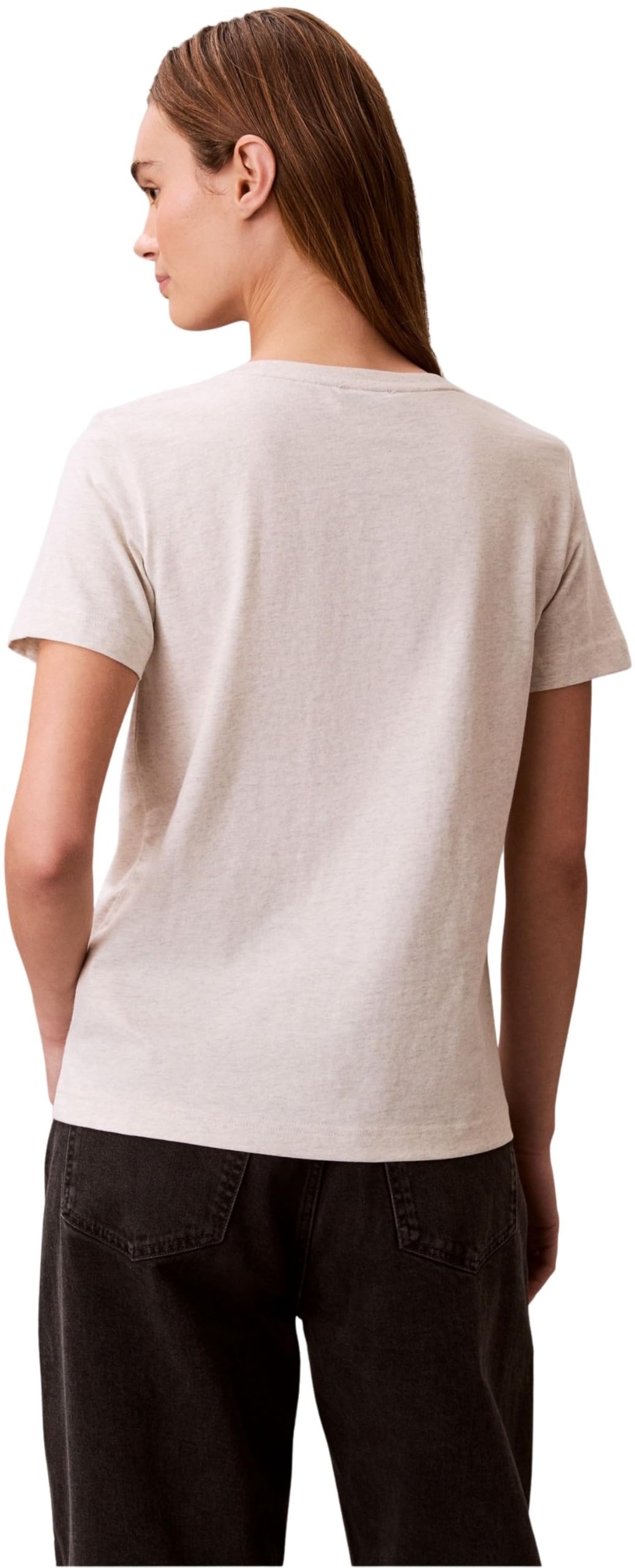 Calvin Klein Damska koszulka archiwalna VNK Tee EU LV047B205G Tees, szara (BA01 Grey Heather), L, Szary (Ba01 szary wrzos), L