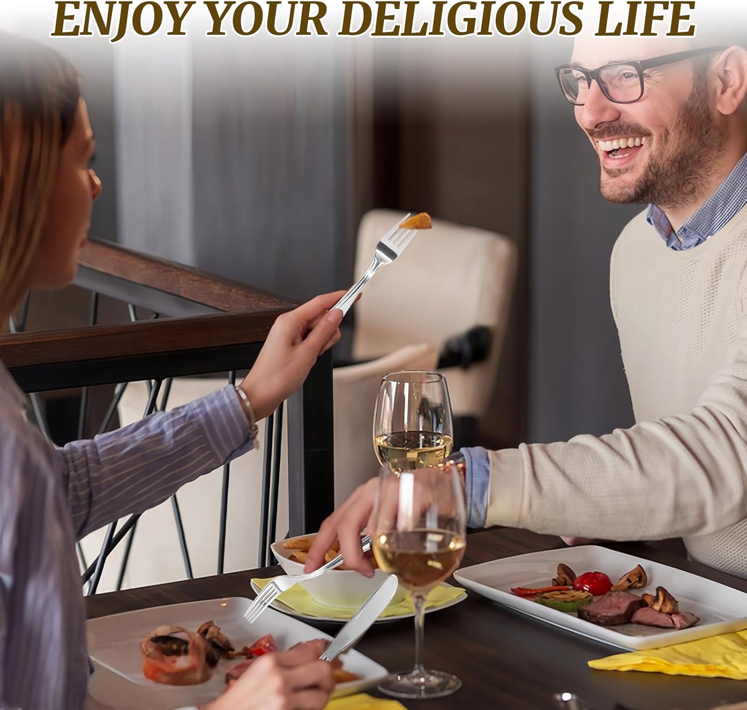 Silverware Set,Stainless Steel Flatware Set for 4,18/0 Rust-Proof Cutlery Set with Forks & Spoons,Mirror Polished Dishwasher Safe - Heavy Duty Tableware for Wedding