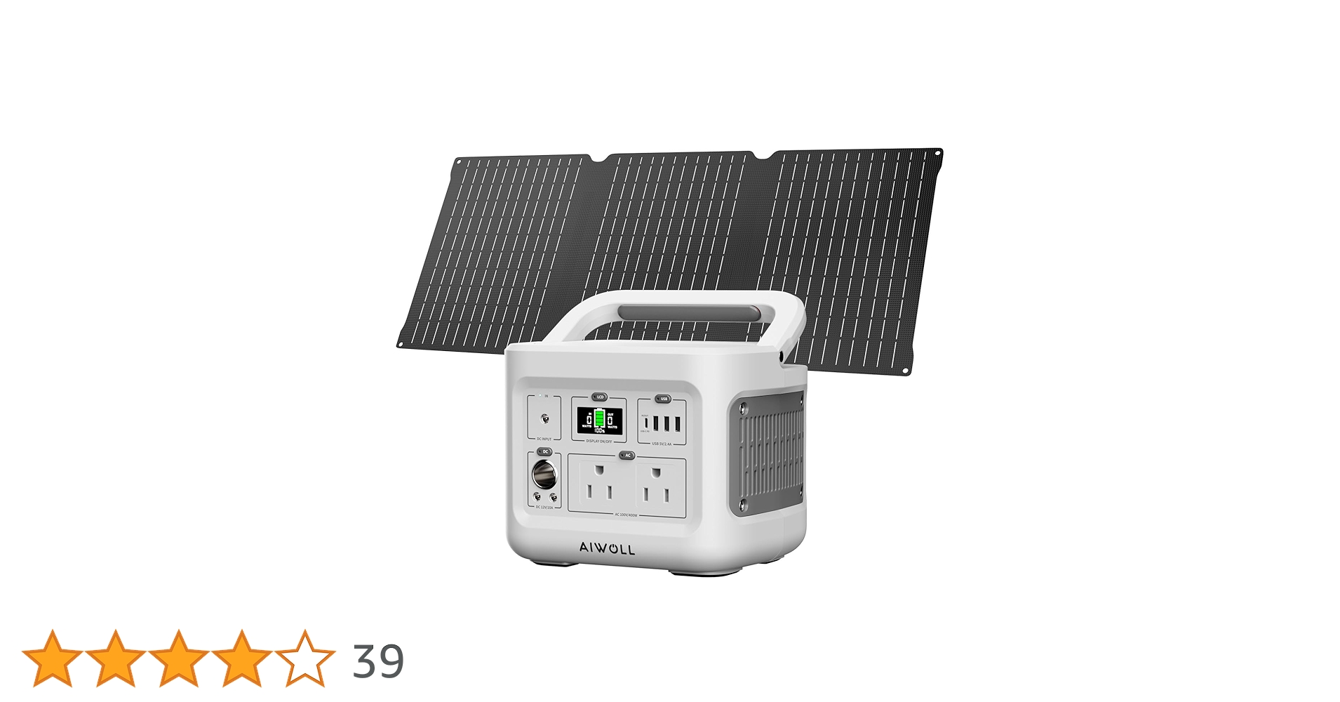 Amazon.co.jp: AIWOLL ポータブル電源 355Wh ソーラーパネル 40W