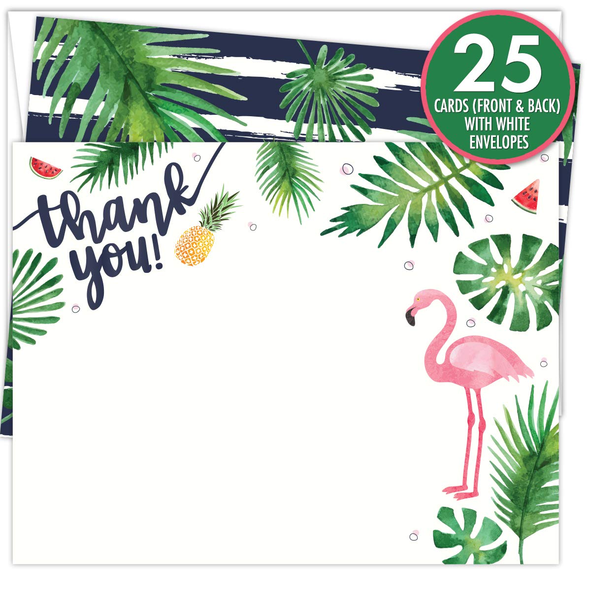 25 Regenbogen-Dankeskarten Mit Umschlägen – Buntes Design, Hochwertiger Karton, Made In USA