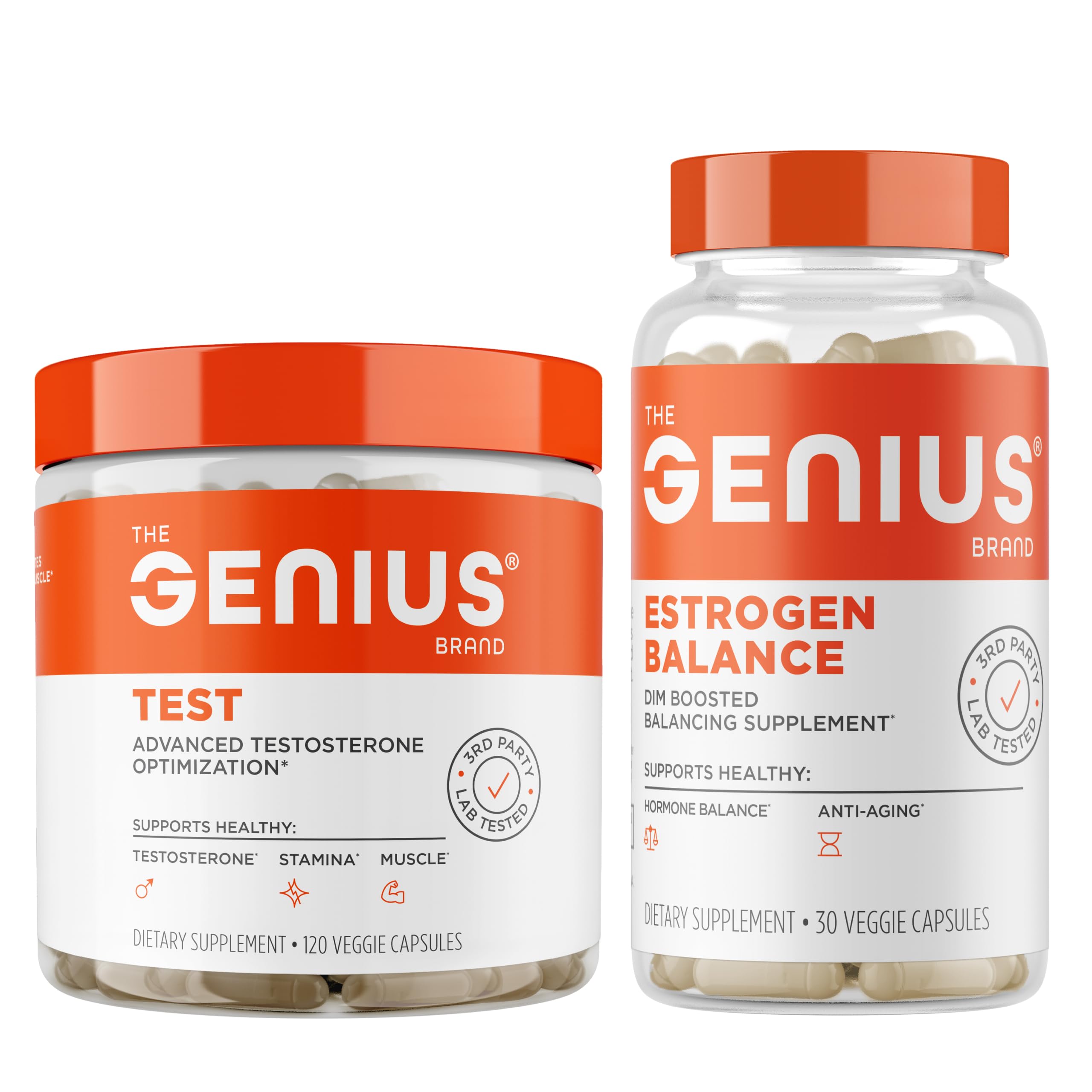 The Genius Brand Suplemento de Ashwagandha em Cápsulas Vegano Pacote com 2
