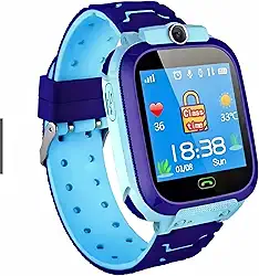 Smartwatch Infantil Howear, GPS, Câmera, Chat, Botão SOS, À Prova d'Água IP67, Azul, Rosa, Preto, Rastreador de Localização para Crianças (Azul)