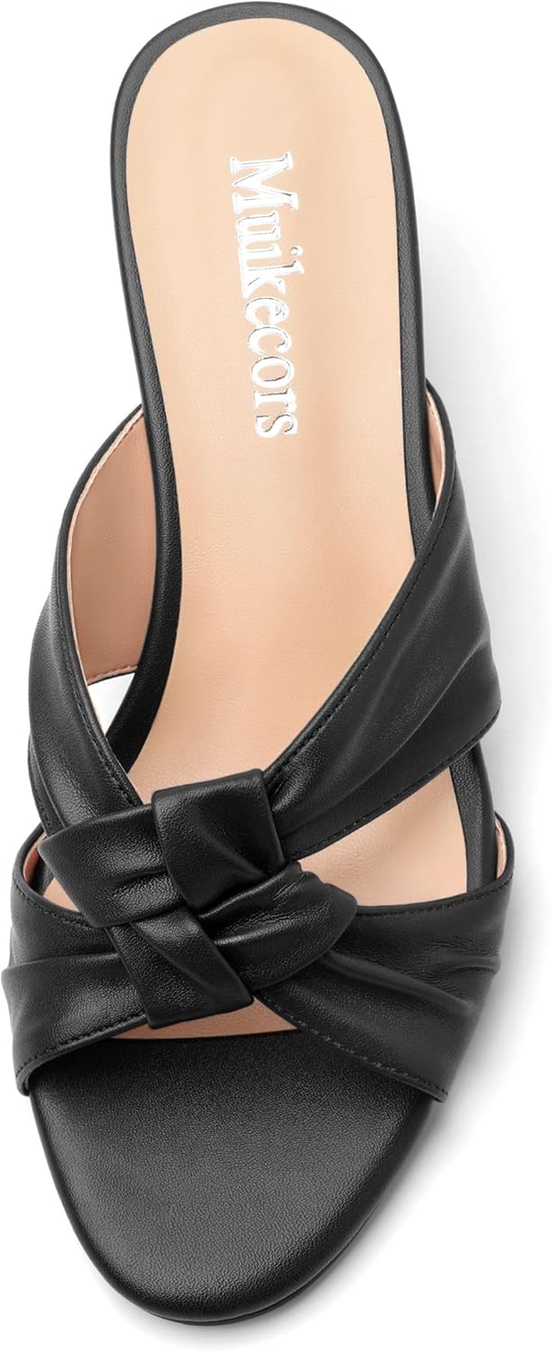 Wedges sandals for women Open Toe Wedge Heels Womens wedge Sandals Round Toe Matte Heeled Sandals Slip on Casual shoes 2 inch - Image 5