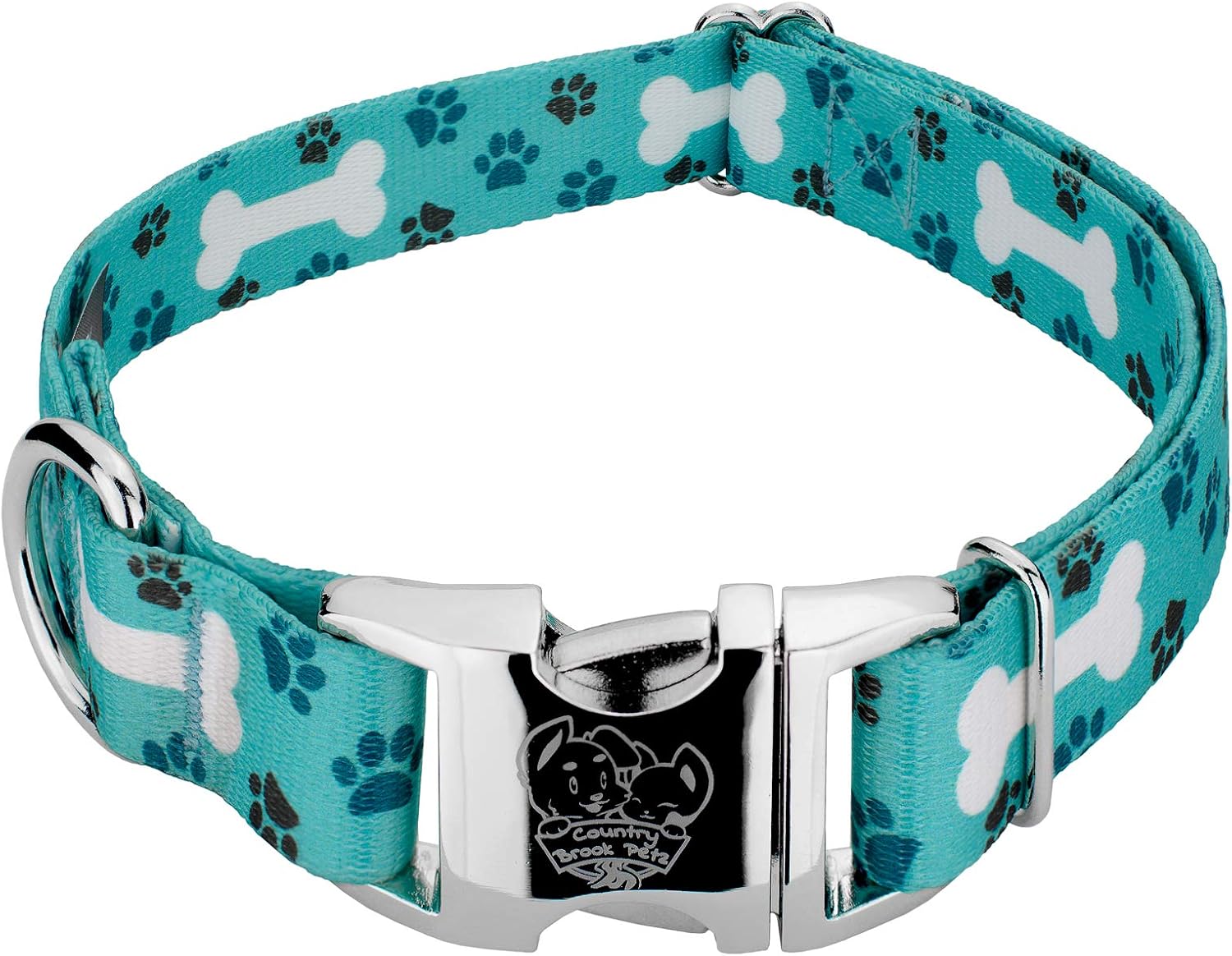 Country Brook Petz - Premium Oh My Dog Dog Collar - Dog's Life Collection Featuring Playful Designs (1 inch, Large)