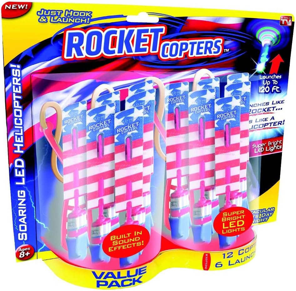 Amazon.com: Rocket Copters Slingshot Helicopters Value Pack - As Seen