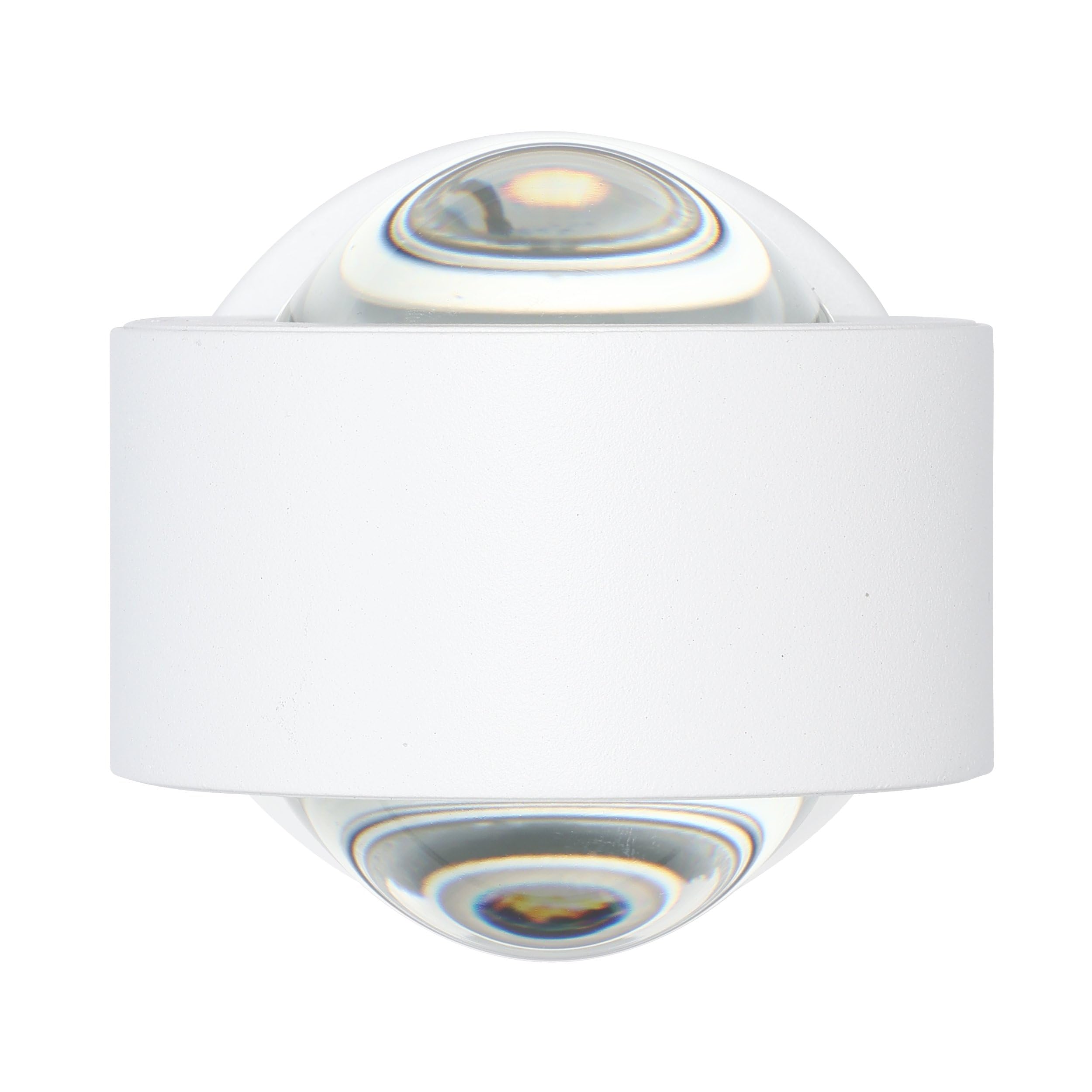 EGLO LED Wandlampe Ono 2, 2 flammige Wandleuchte Up and Down Light | Wandstrahler innen aus Aluminium und Kunststoff, Wohnzimmerlampe in Weiß, Klar, LED Flurlampe, warmweiß