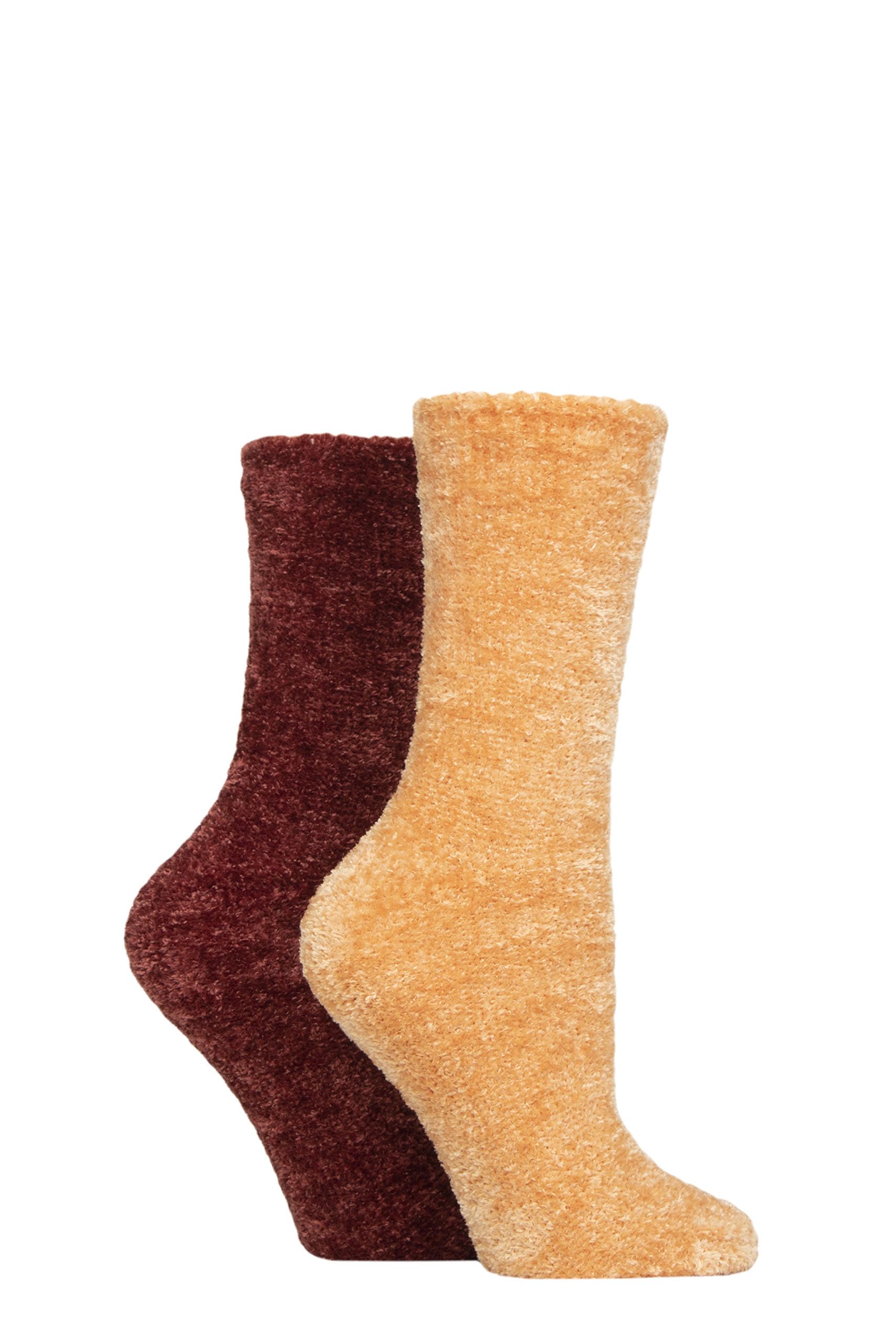 Sockshop Women's Cinnamon Chenille Boot Socks - Silky Smooth Material, For Outdoors, Walking & Hiking In A Multipack Of 2 Pairs In Many Colours Size 4-8 (Uk, Numeric, 4, 8, Regular, Regular, )
