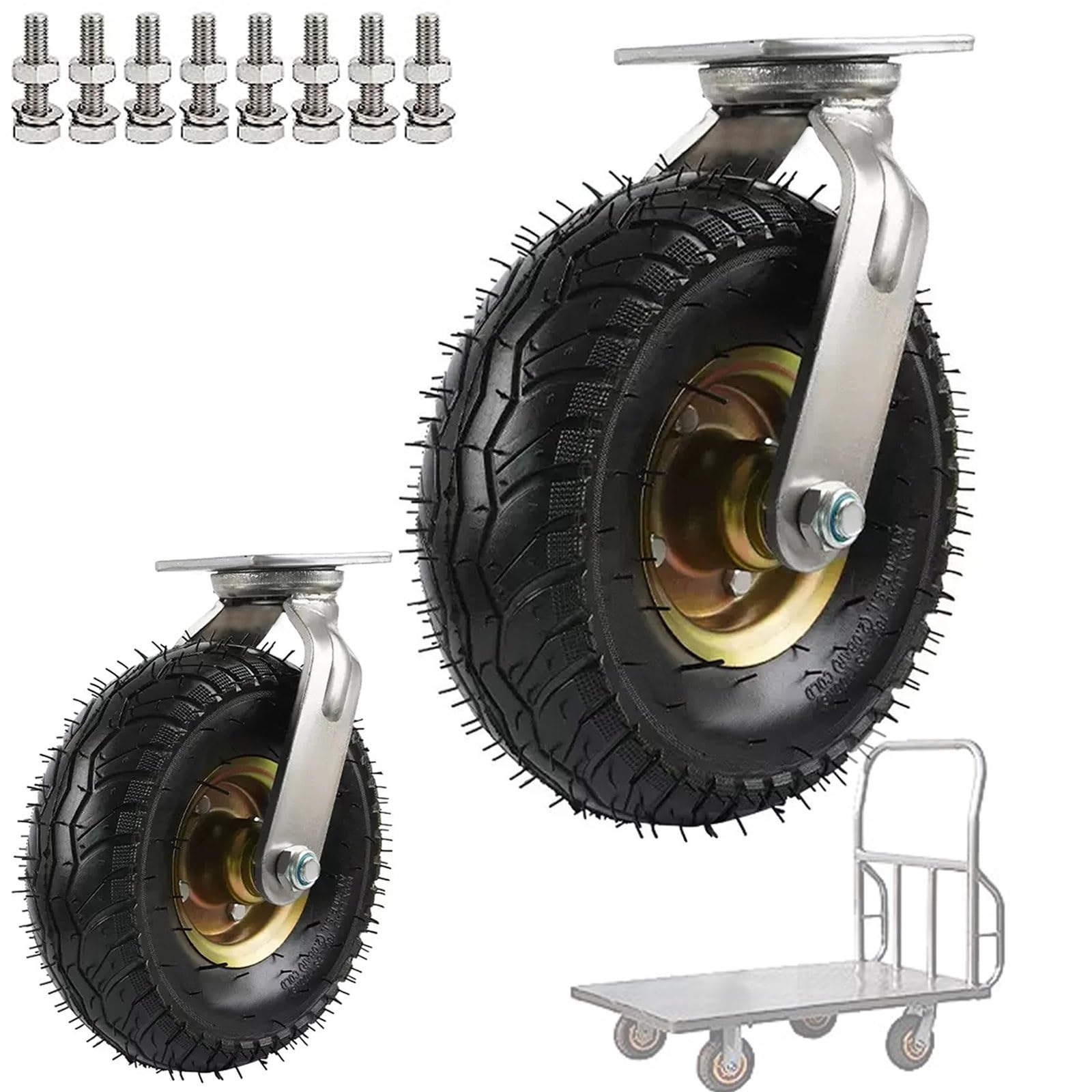Roulette de brouette robuste pour chantiers et travaux de jardin