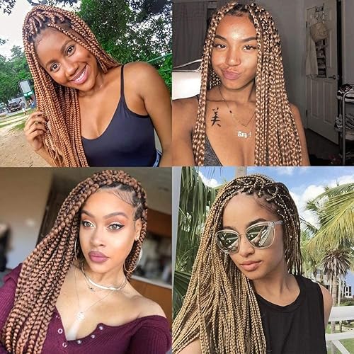 Miniatura 6 de Cabello trenzado preestirado, retardante de llama, largo de 26 pulgadas, profesional, sin picazón, de fibra sintética de baja temperatura,