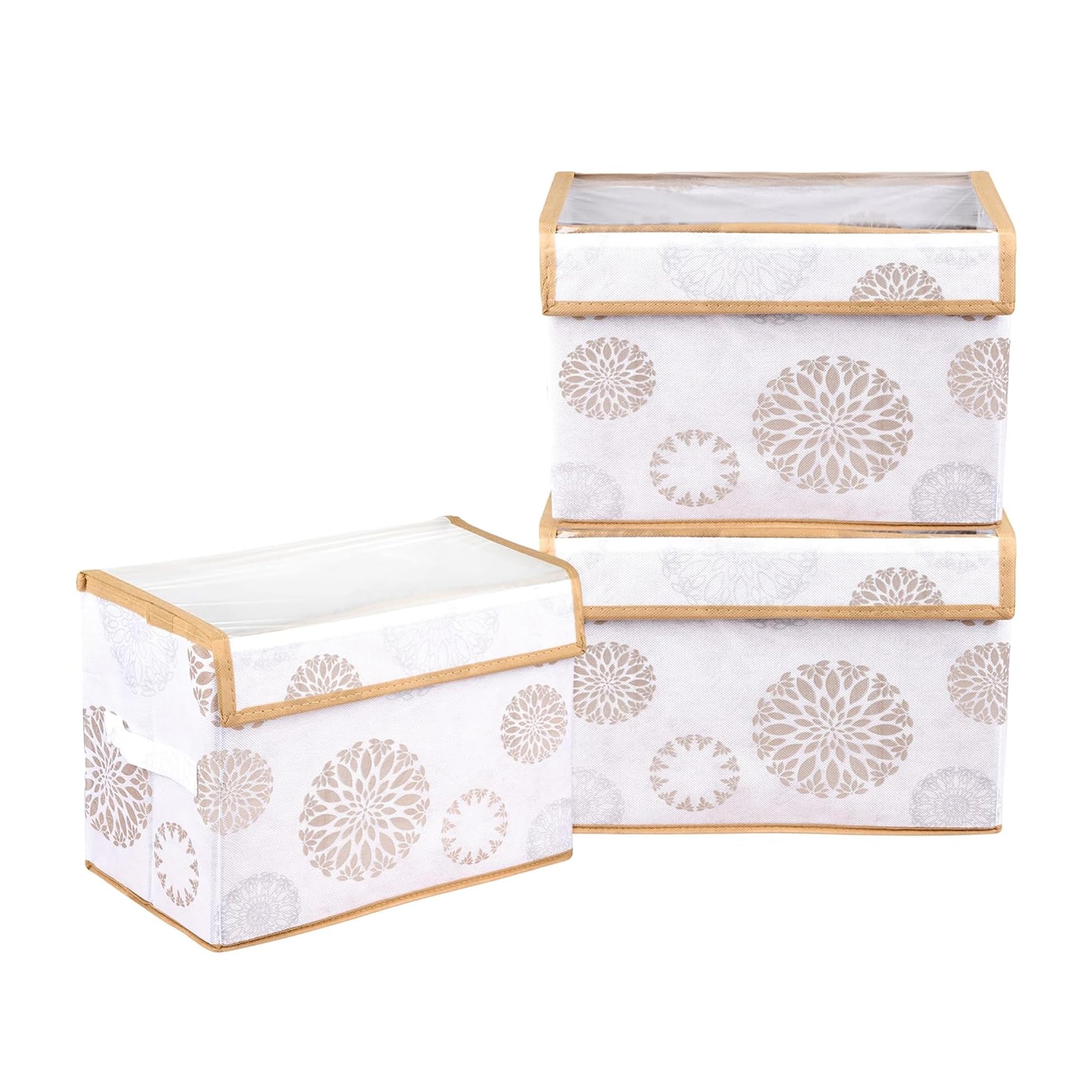 See full amazon price history chart for Kuber Industries (Pack of 3) Drawer Box | Dhakkan Storage Box with Transparent Velcro Lid & Handle | Medium | Wardrobe Organizer for Books, Dress, Cloth | Gola Print | White Kuber Industries (Pack of 3) Drawer Box | Dhakkan Storage Box with Transparent Velcro Lid & Handle | Medium | Wardrobe Organizer for Books, Dress, Cloth | Gola Print | White (B0D8T4FN11) Amazon Price History, Amazon Price Tracker