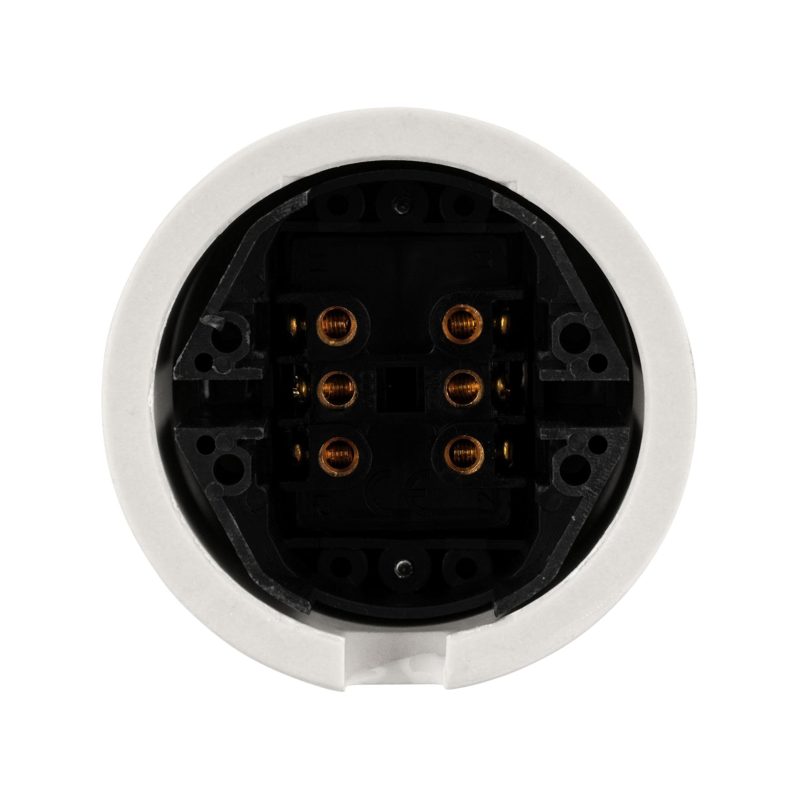 Aufputz Porzellan Retro Toggle Brass Doppelschalter, All-in-One, Serie QR1 weiß