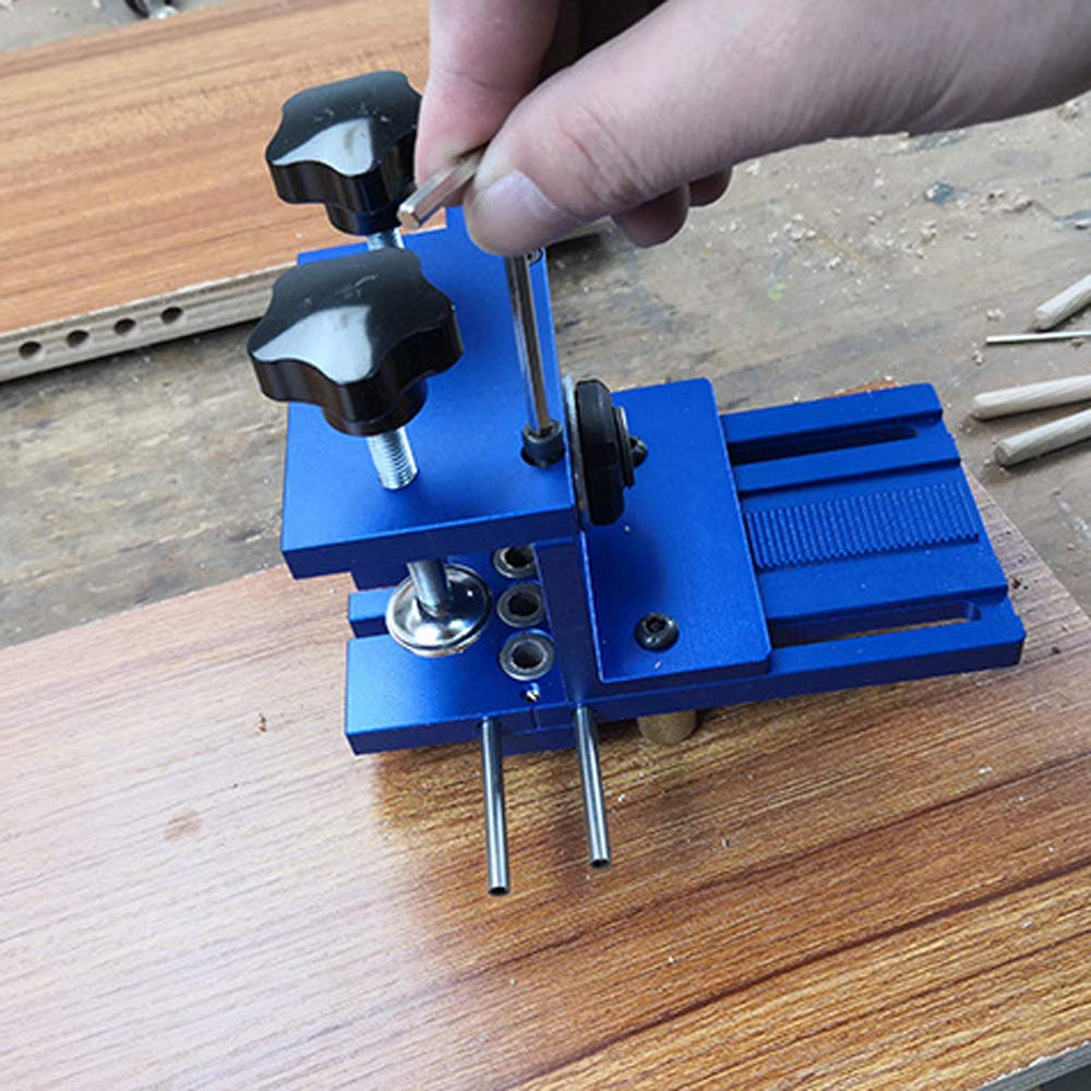 Dübelvorrichtungs-Set, Holzbearbeitungsdübel Bohrposition Hülsen Loch DIY Kit 6/8/10/15 mm, 28 Stück