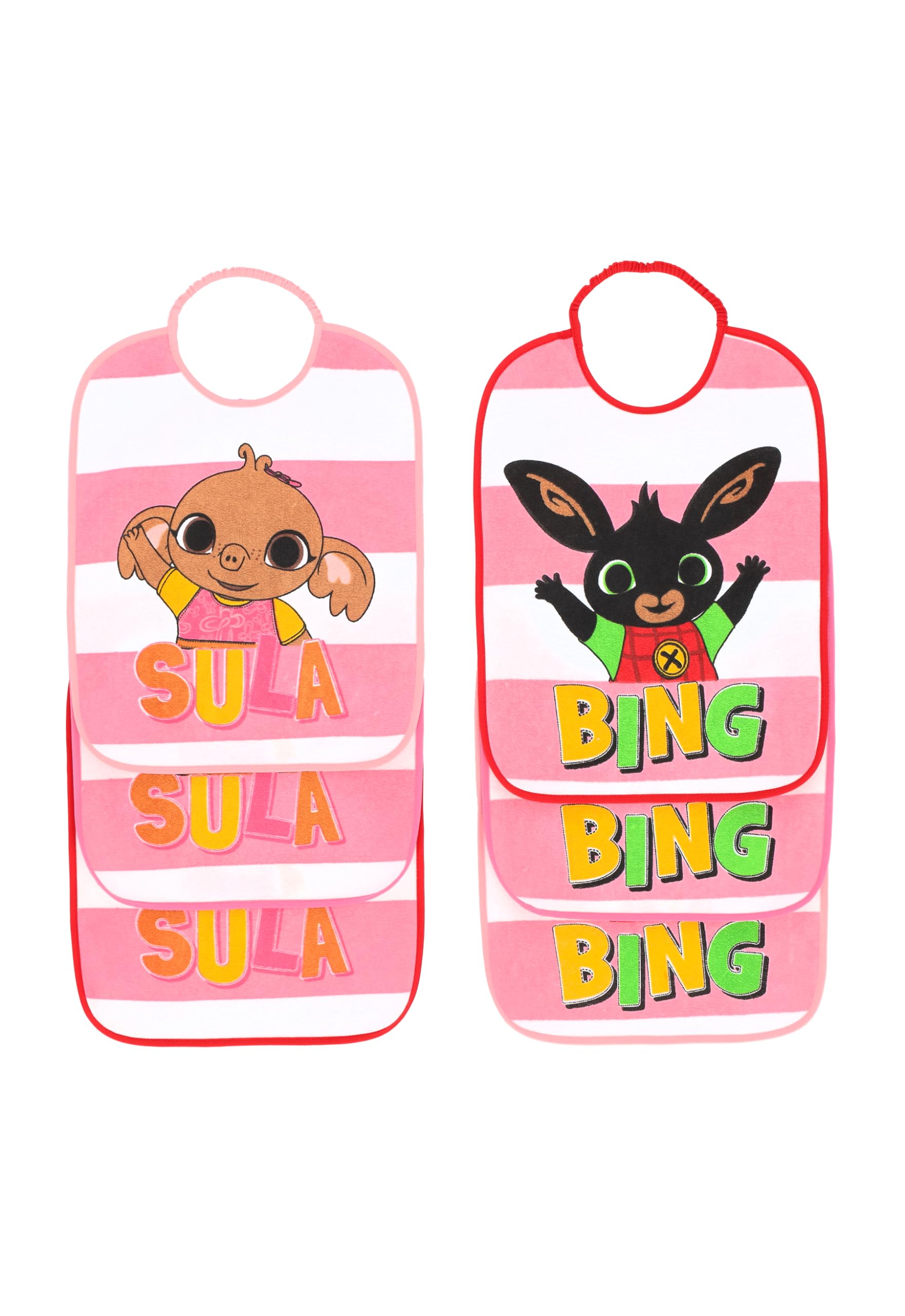 Ellepi Bing Bibs with Elastic Terry Cloth Waterproof Kindergarten Bibs, Sula grande, One size