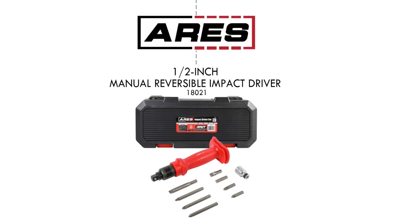 ARES 18021-1/2-Inch Manual Reversible Impact Driver - Standard and