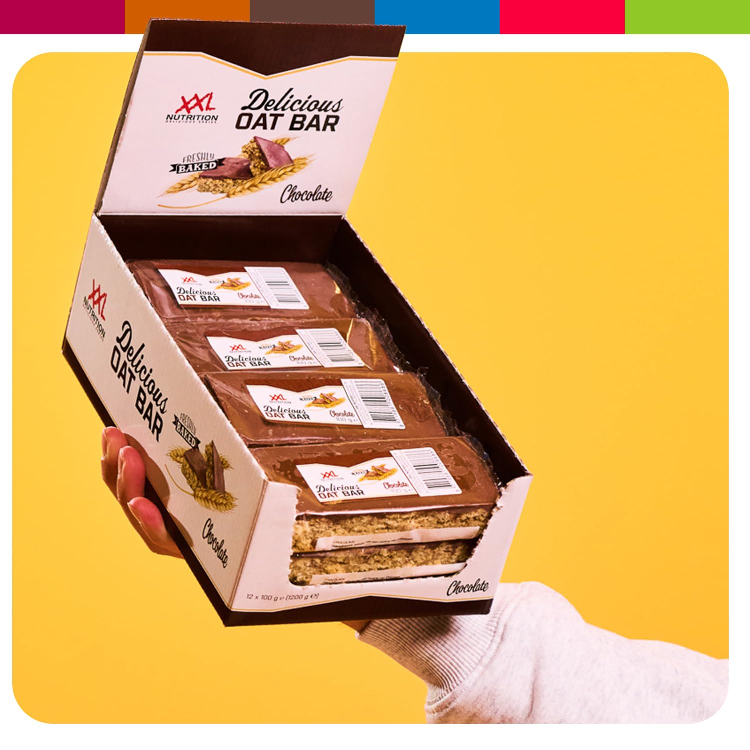 XXL Nutrition - Delicious Oat Bar - Haferriegel, Müsliriegel, Energieriegel mit Haferflocken - 12 Pack - Wei