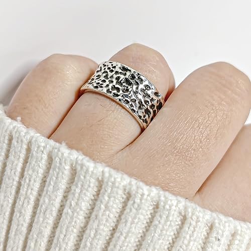 Miniatura 224 de 925 Sterling Silver Ring Minimalist Adjustable Rings Band Handmade Rings for Women Girls