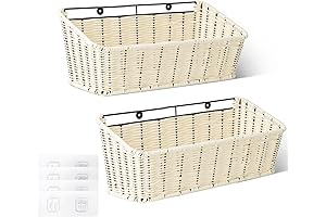 GRANNY SAYS Wicker Hanging Basket: Stylish Glass Inserts for Cabinet Doors