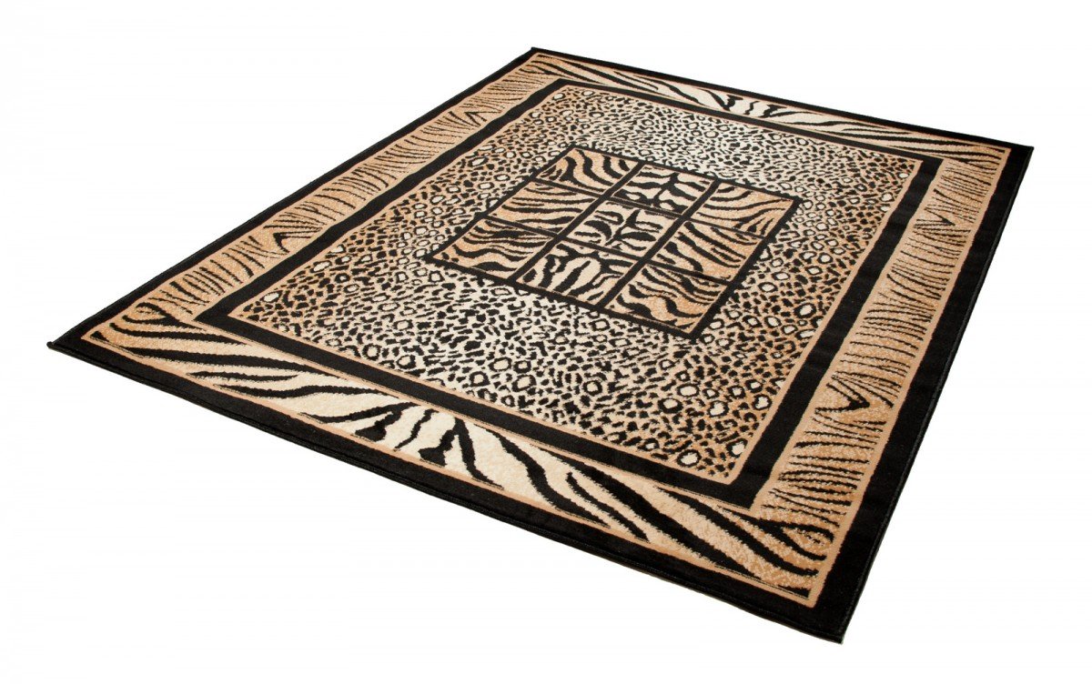 Carpeto Rugs Tappeto Zebrato Salotto a Pelo Corto - Africa Animali - Tappeti Camera da Letto - Tappeti Salotto Grandi Dimensioni - Tappeti Moderni Soggiorno - Beige - 220 x 300 cm