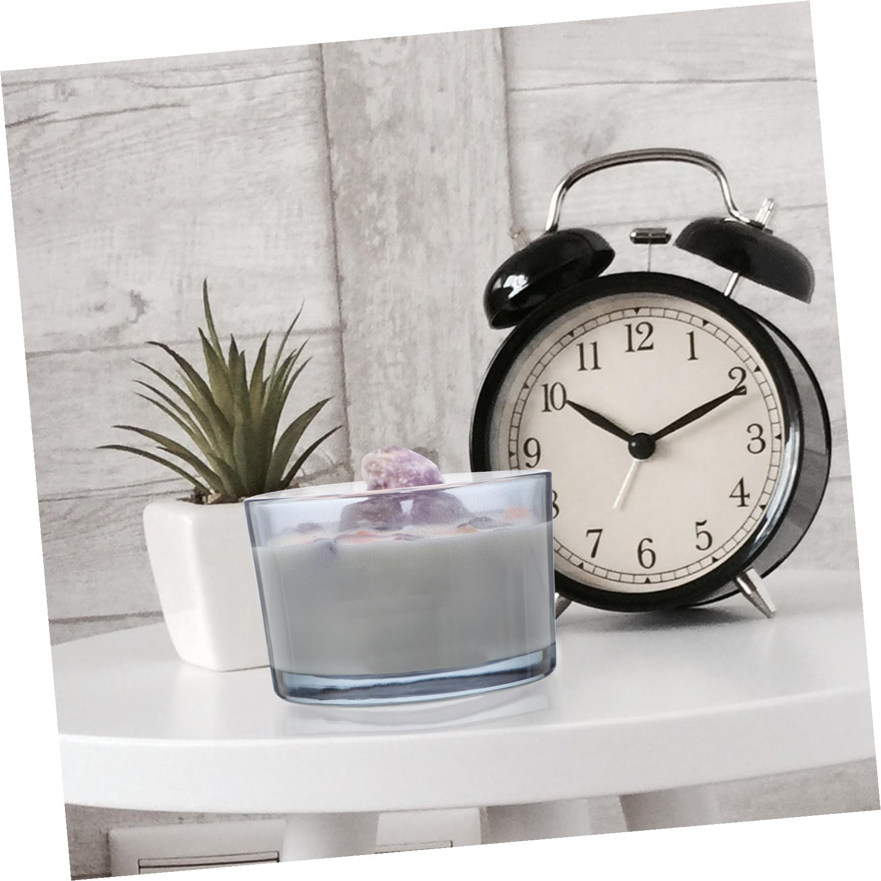 VALICLUD Vela Aromática Decorativa de Aromaterapia Hecha a Mano en Vaso de Vidrio Piedra de Cristal para Relajación y Ambiente Cálido en Sala de Estar