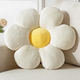 Flower Pillow, Daisy Flower Shaped Pillow Cushion six Petal 15.75
