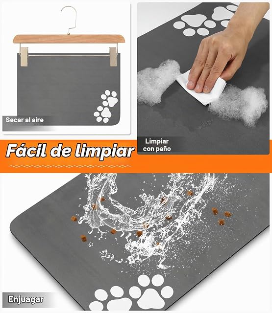 Foto 5 de 7 de Zaxiva Alfombra Comedero Perro, Alfombrillas Absorbentes de Secado Rápido para Perros