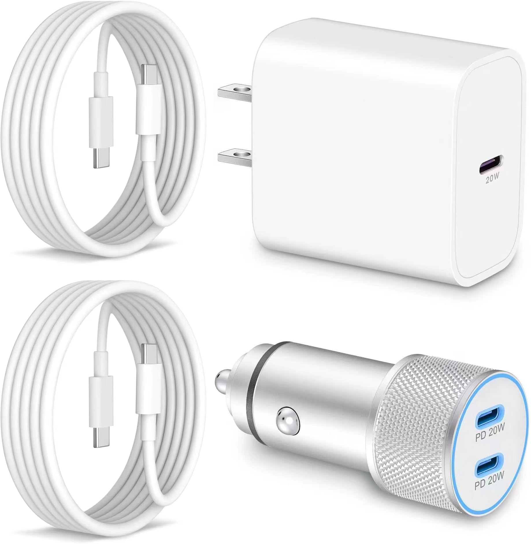 45W USB C Charger Block & 100W Cable 2-Pack - Fast Charging For IPhone 17/16, Galaxy, IPad