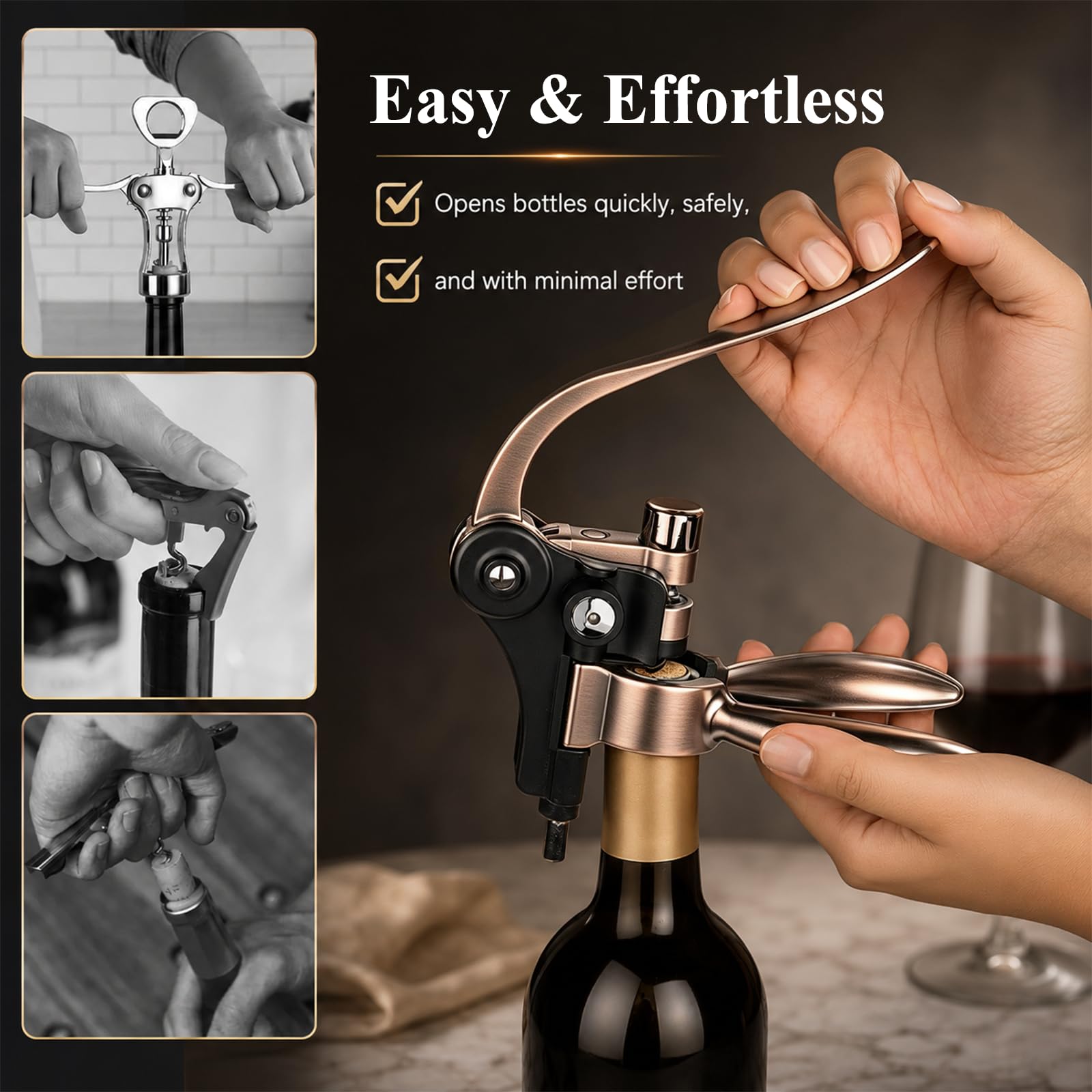 Set Apribottiglie Vino, 9 Pezzi Sommelier Apribottiglie Vino Professionale