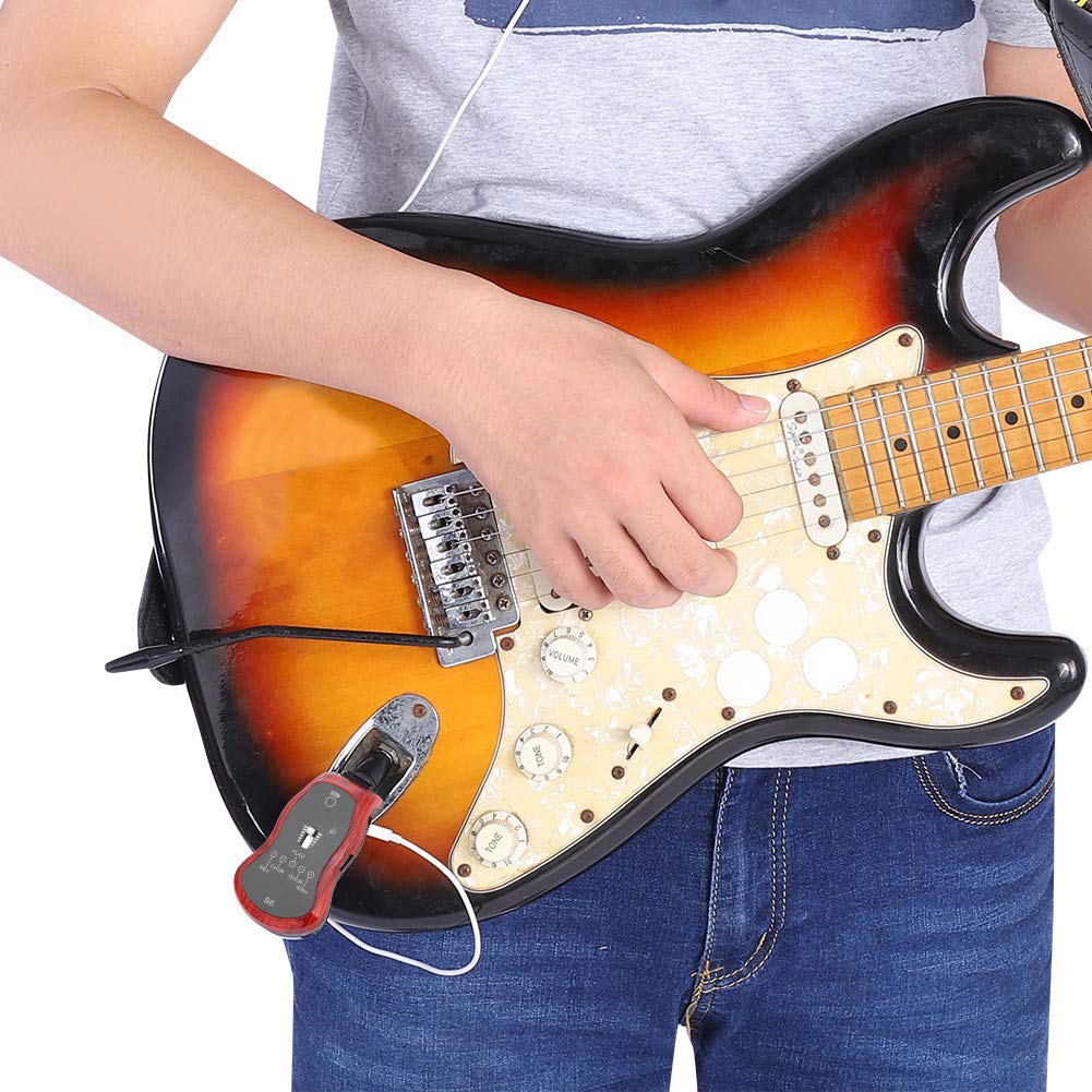 Bluetooth Gitarren Effekte Effektor, tragbare Bluetooth-Gitarre Effektor 3,5 mm Ausgang Jack 5 Sound-Modi Zubehör