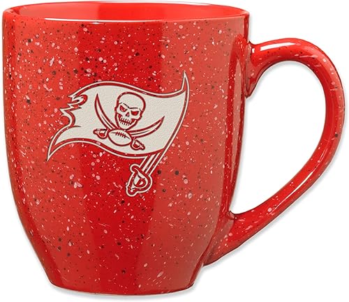 Miniatura 320 de Rico Industries, NFL Football - Taza de café de 16 oz de cerámica moteada, grabada con láser y de color de los equipos de fútbol americano de la NFL
