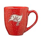 Rico Industries NFL Football Tampa Bay Buccaneers Primary 16 oz Team Color Laser Engraved Ceramic Coffee Mug