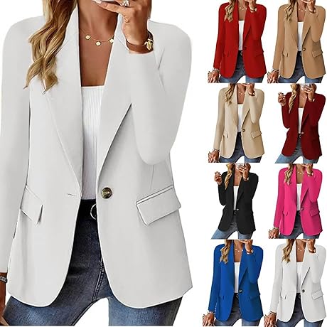 Women's Business Blazer and Office Furniture Desk Set