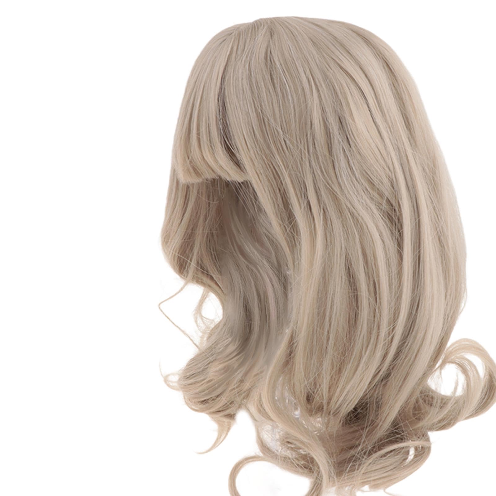 Sharplace 20 cm BJD Puppenperücke, lockiges Haar, handgefertigt, stilvoll, für die Puppenherstellung, für 33–36 cm Kopf, weiche Kostümteile,