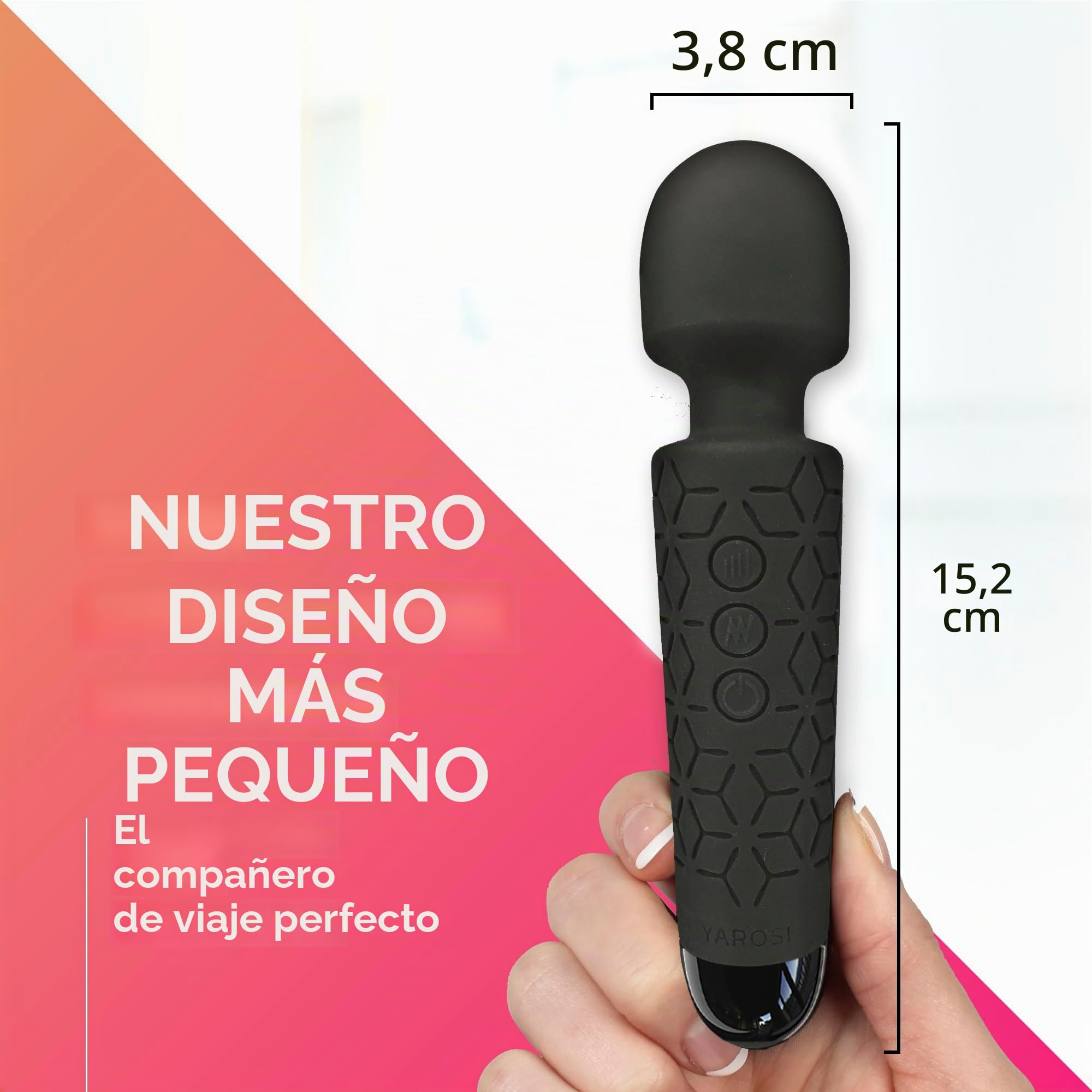 Yarosi Micro – Masajeador inalámbrico personal de Yarosi – más fuerte fuerza terapéutica vibratoria – magia libre de estrés – perfecto para el dolor muscular y la relajación después de tu programa