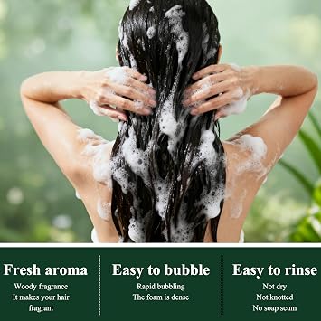 2 Pcs Nature Triangle Shampoo Bar,Solid Green Soap Shampoo Bars with Foaming Nets,Gentle Cleansing & Improve Frizziness Hair for Women and Men