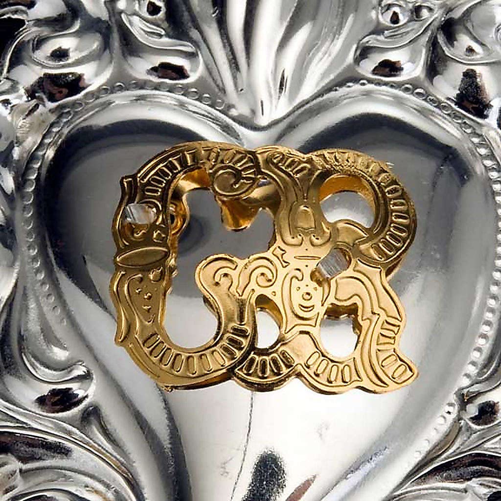 Holyart Ex Voto: Ex-voto Cuore fiamma 8x6 cm, Argento