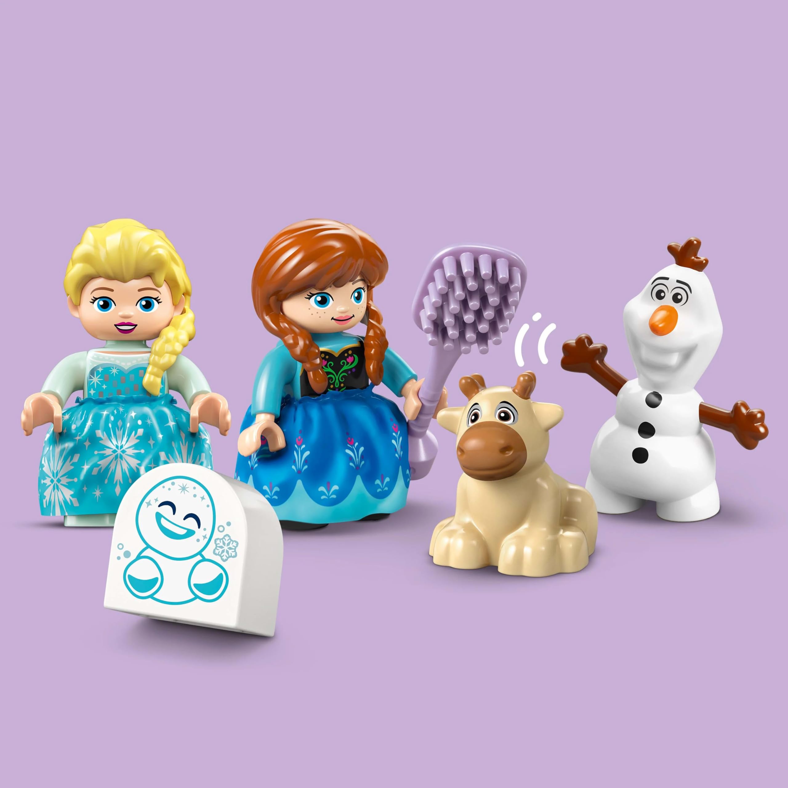 LEGO DUPLO Disney Przyjęcie w lodowym zamku Anny i Elzy 10455 | zamek dla dzieci, klocki dla 2-latka, prezent dla dziewczynki i chłopca 2+, Anna i Elsa, 54 elementy