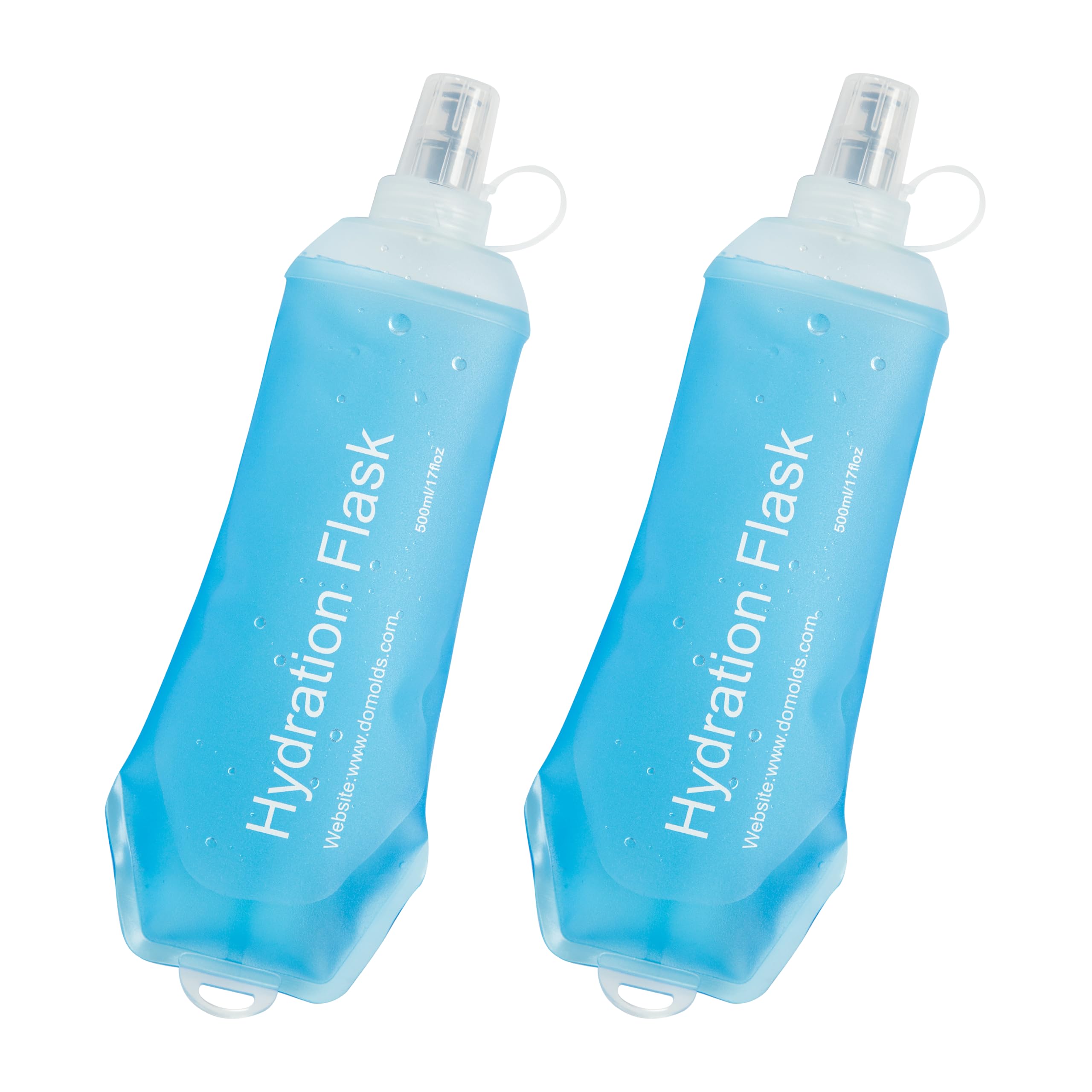 CLINTT Termo suave de 500 ml, plegable, hecho de material TPU y adecuado para ciclismo, escalada de montaña, senderismo y otras actividades, 2 unidades, color azul