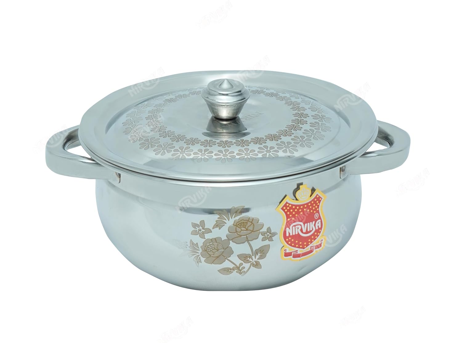 Nirvika Stainless Steel Laser Serving Bowl Handi Set,Cookware Kitchen,Cooking,Biryani Handi,Panjabi Handi Set,Milk Pot Pan Patila with Lid,Laser Finished Handi 1.500 L Nirvika Stainless Steel Laser Serving Bowl Handi Set,Cookware Kitchen,Cooking,Biryani Handi,Panjabi Handi Set,Milk Pot Pan Patila with Lid,Laser Finished Handi 1.500 L