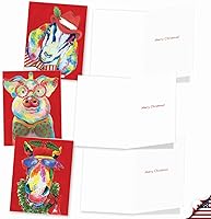 Vista 3 de The Best Card Company Paquete variado de 10 tarjetas de felicitación de Navidad con sobres, surtido navideño de humor para hombres y mujeres