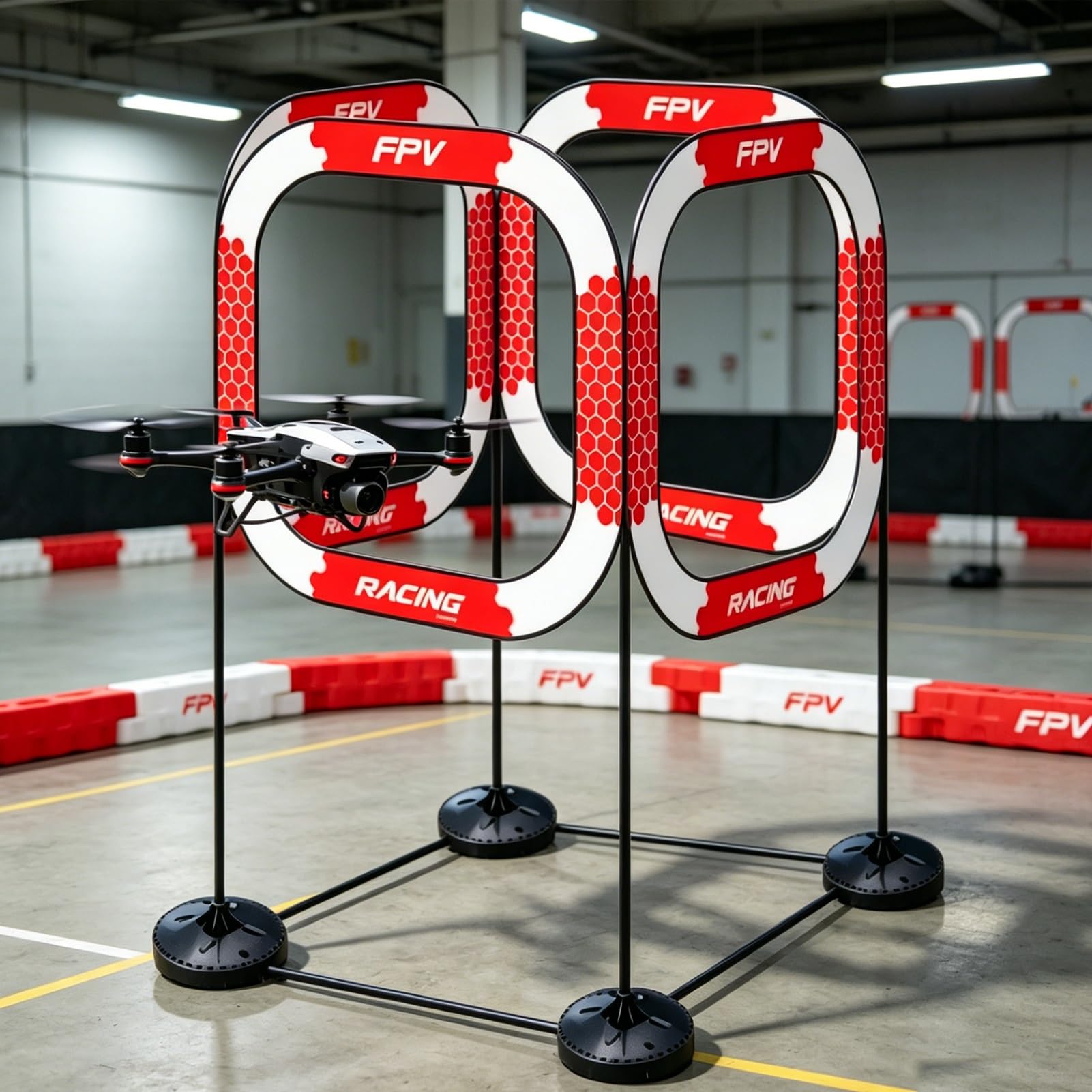 Percorso Ostacoli Droni Kit per Percorso a Ostacoli per Droni Micro, Porte per Gare di Droni FPV per Adulti, Attrezzatura per Allenamento, Kit Completo per Allenamento Indoor per Principianti