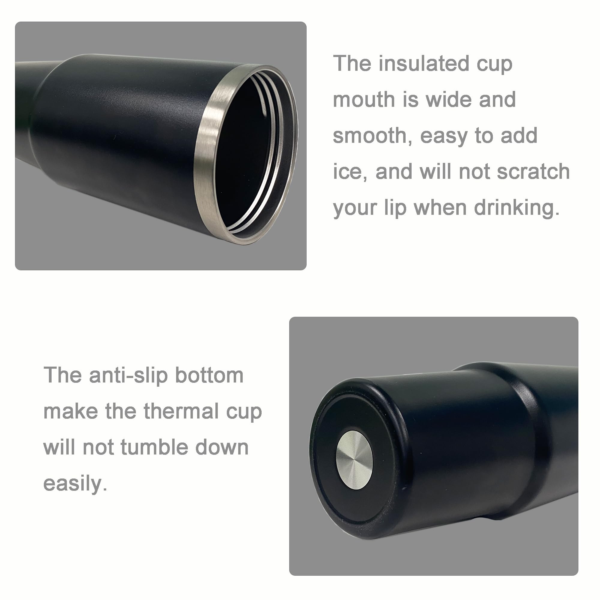 XIXIAMI Travel Mug with Handle 600ml-20oz Insulated Tumbler with Straw & Lid Leakproof Coffee Mug for Hot or Iced Drink - Image 3