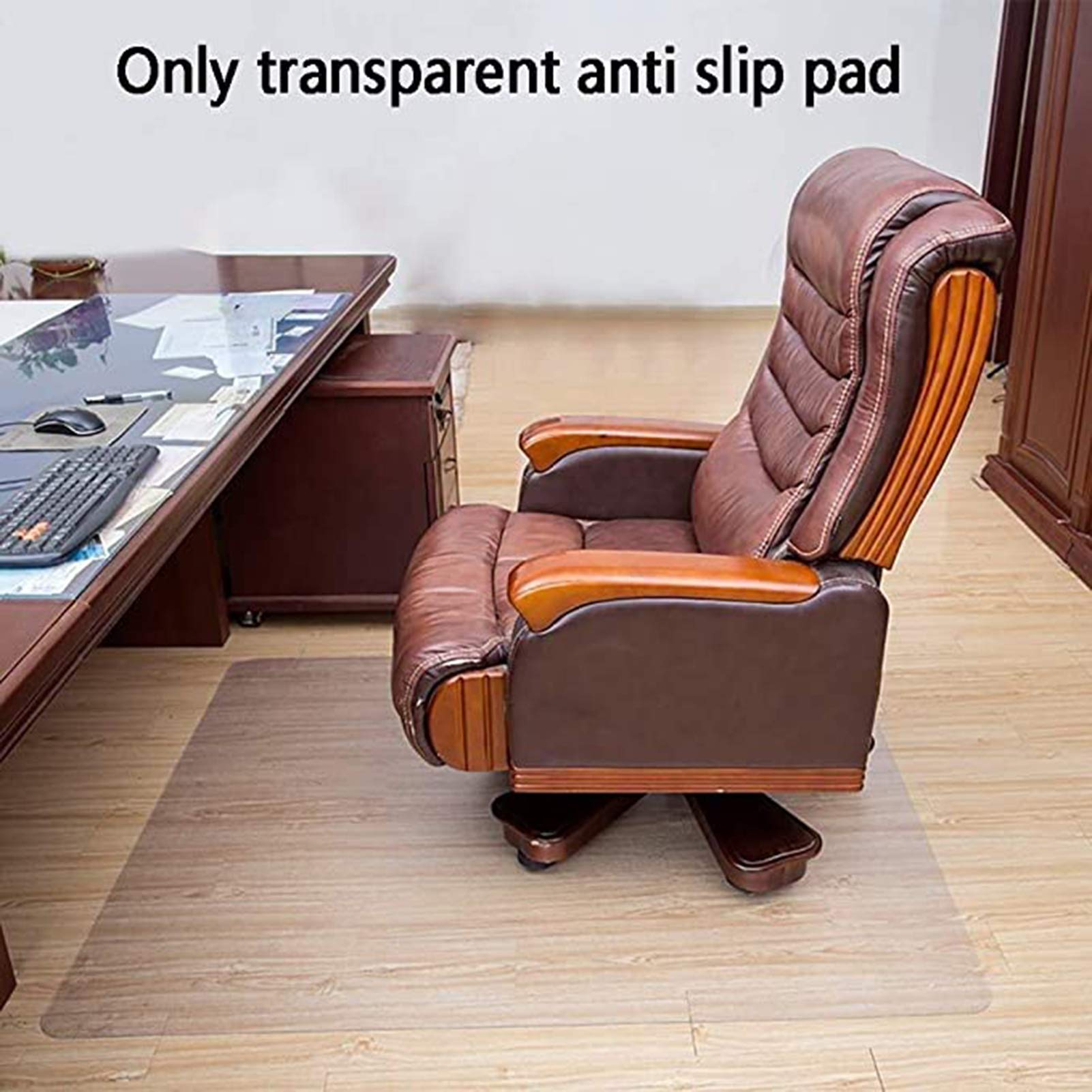 Protector de suelo de PVC transparente para evitar arañazos y resi de alto impacto, 2 mm de grosor, 50 x 180 cm, ideal para oficinas, alfombras y suelos
